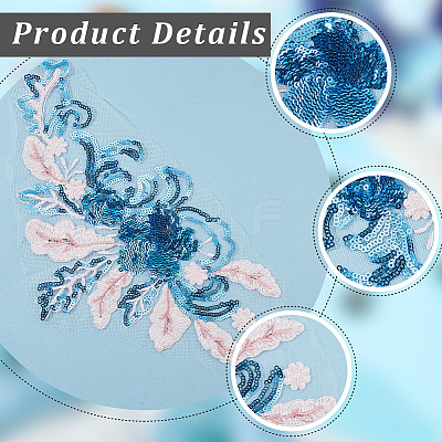 Polyester Embroidery Lace Sewing Ornaments DIY-WH20031-078B-1