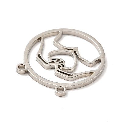 Non-Tarnish 201 Stainless Steel Outline Pendants STAS-E175-02P-1