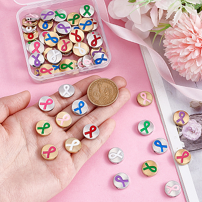 56Pcs 14 Styles Alloy Enamel Beads FIND-PH0023-86-1