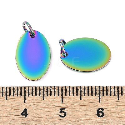 Ion Plating(IP) 304 Stainless Steel Stamping Blank Tag Charms LS-STAS-I311-34RC-1