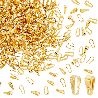 400Pcs Brass Snap on Bails KK-DC0002-06-1