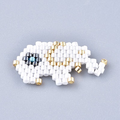 Handmade Seed Beads Pendants SEED-I012-40-1
