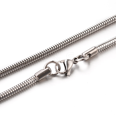Tarnish Resistant 304 Stainless Steel Snake Chain Necklaces STAS-M174-005P-3.2B-1