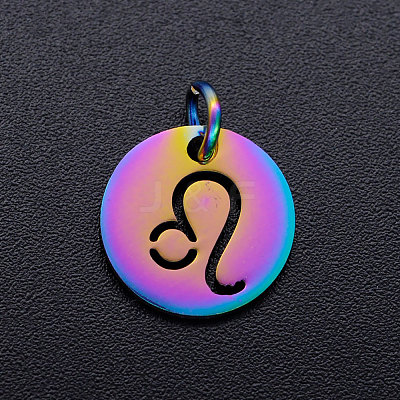 Rainbow Color Ion Plating(IP) 201 Stainless Steel Charms STAS-Q201-JN166-5-1