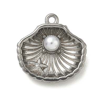 304 Stainless Steel Pendants STAS-F328-02B-P-1