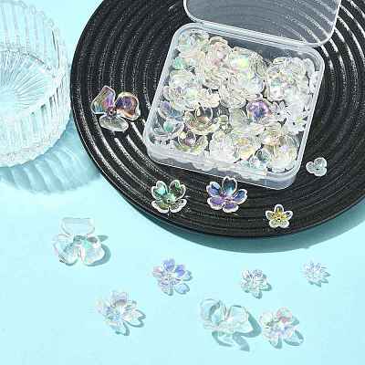 70Pcs Acrylic Bead Caps OACR-FS0002-40-1