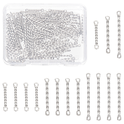 120Pcs 3 Styles 304 Stainless Steel Bar Connector Charms STAS-UN0056-26-1
