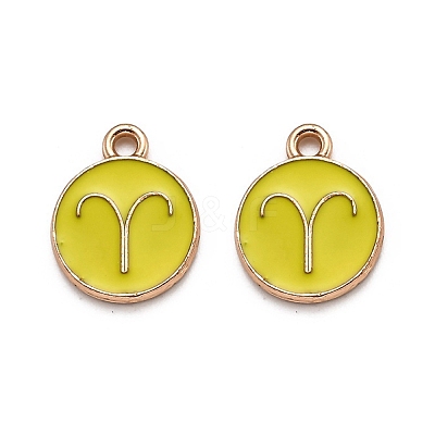 Alloy Enamel Pendants ENAM-S124-01B-14A-1