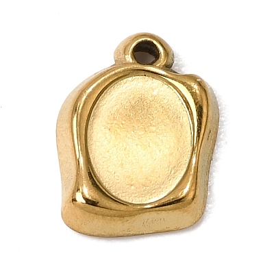 304 Stainless Steel Pendant Cabochon Settings SA-CBA9B1E-01E-G-1