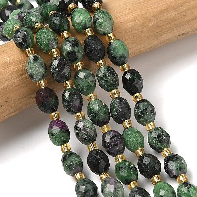 Natural Ruby in Zoisite Beads Strands G-F809-A49-01-1
