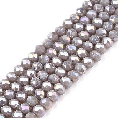 Electroplate Glass Beads Strands EGLA-A044-P3mm-B10-1