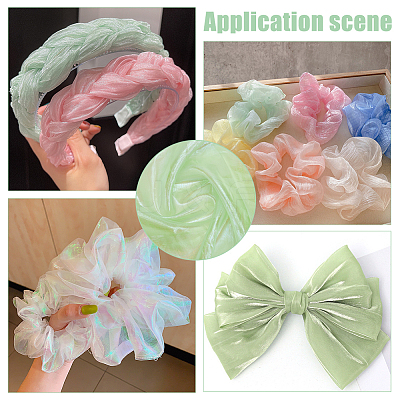 Laser Polyester Gauze Fabric DIY-WH0021-24-1