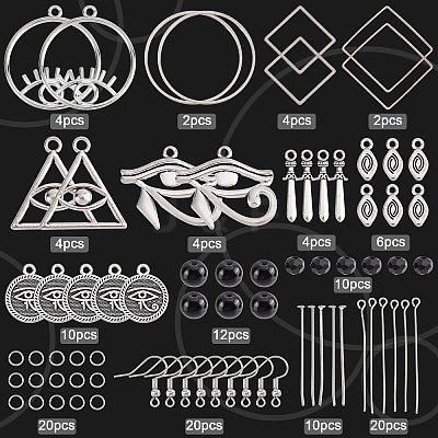DIY Eye of Ra/Re Dangle Earring Making Kits DIY-SC0019-68-1