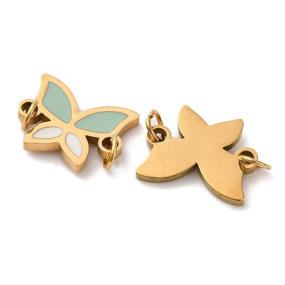 304 Stainless Steel Enamel Connector Charms STAS-U061-24G-A-1