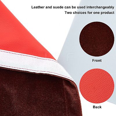 2 Pairs 2 Style Pleuche with PU Leather Door Handle Protective Casing AJEW-GF0003-07C-1