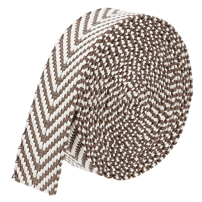 5 Yards Polycotton Jacquard Arrow Ribbon OCOR-WH0078-173B-1