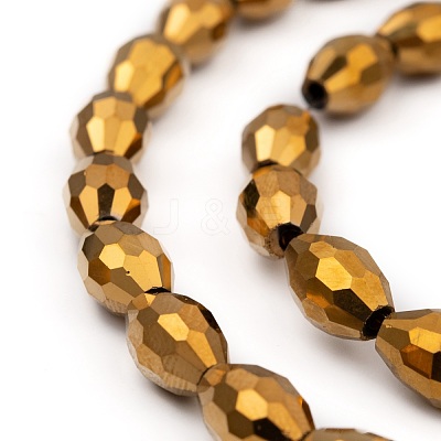 Electroplate Glass Beads GC881Y-3-1