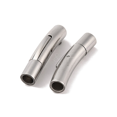 Tarnish Resistant 304 Stainless Steel Bayonet Clasps X-STAS-I013-4mm-1