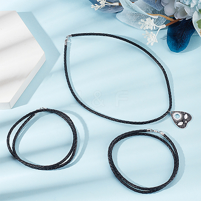 2Pcs Braided Round Leather Cord Necklace Making NJEW-BBC0001-19B-01-1
