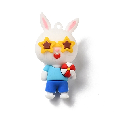 PVC Plastic Cartoon Big Pendants X-PVC-Q095-04B-1