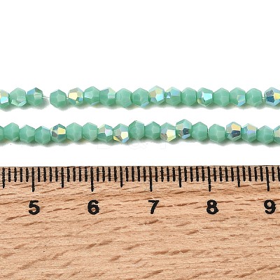 AB Color Plated Opaque Glass Beads Strands GLAA-G127-02J-1