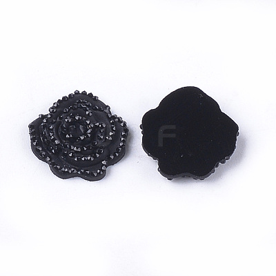 Resin Rhinestone Cabochons CRES-T012-02J-1