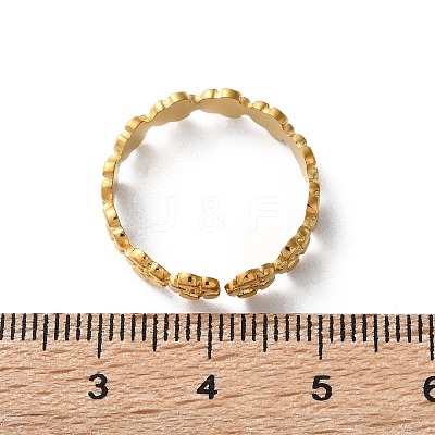Ion Plating(IP) 304 Stainless Steel Finger Rings RJEW-L102-31G-1