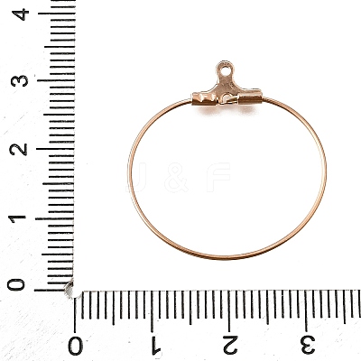 304 Stainless Steel Pendants STAS-T031-20-25mm-RG-1