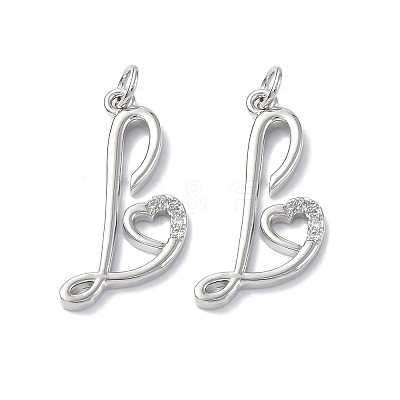 Eco-Friendly Rack Plating Brass Micro Pave Cubic Zirconia Pendants KK-F845-31P-1