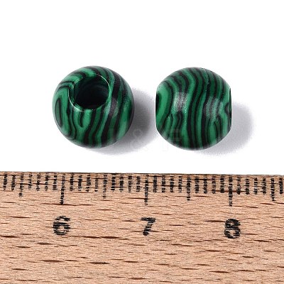Synthetic Malachite European Beads G-Q607-02I-1