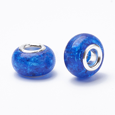 Crackle Resin European Beads RPDL-S012-B-1