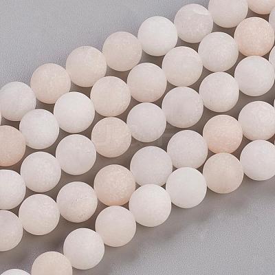 Natural Pink Aventurine Beads Strands G-Q462-8mm-13-1