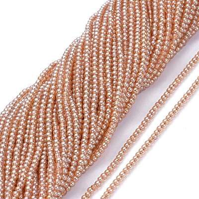 Electroplate Glass Beads Strands EGLA-K014-A-PL02-1