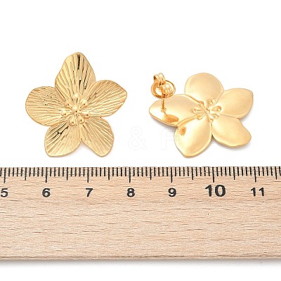Ion Plating(IP) 304 Stainless Steel Stud Earrings EJEW-Z022-22G-1