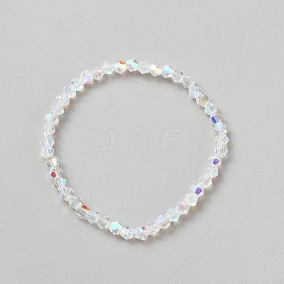 Glass Beads Stretch Bracelets for Women BJEW-WH0011-107-1