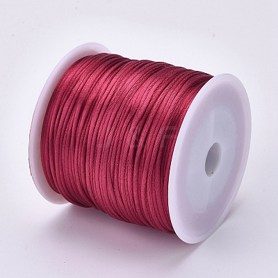 Round Nylon Satin Rattail Cord LS-NWIR-WH0009-15A-04-1
