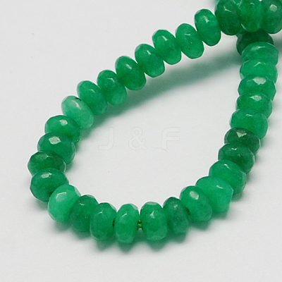 Natural White Jade Bead Strands G-R168-6x4mm-08-1