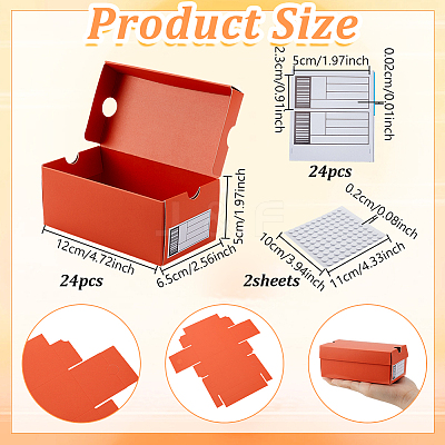 24Pcs Folding Cardboard Paper Packaging Boxes CON-GA0001-20C-1