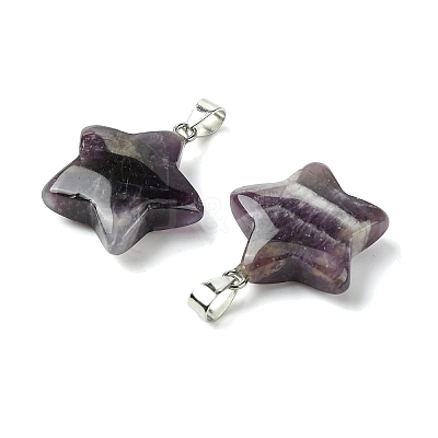 Natural Banded Amethyst Pendants GG-K002-10N-1