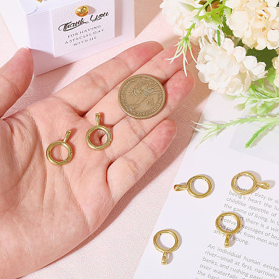6Pcs Brass Twister Clasps FIND-CA0009-39-1