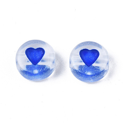 Transparent Acrylic Enamel Beads MACR-N008-60-1