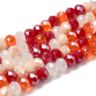 Glass Beads Strands EGLA-A034-M8mm-27-1