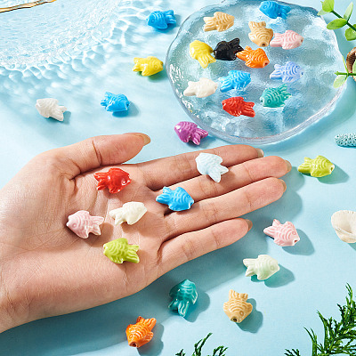 30Pcs Handmade Porcelain Beads PORC-TA0001-73B-1