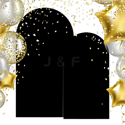 2Pcs 2 Styles Polyester Wedding Arch Cover Cloth FEPA-CN0001-02C-1