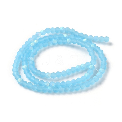 Imitation Jade Glass Beads Strands EGLA-A034-T3mm-MB08-1