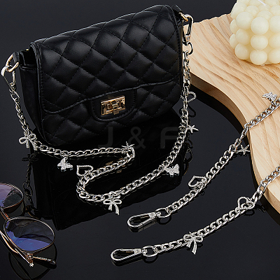 3Pcs Alloy Twisted Chain Bag Strap AJEW-FH00023-1