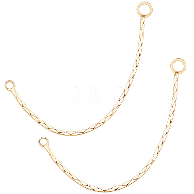20Pcs Brass Chain Links connectors KK-BBC0021-48-1