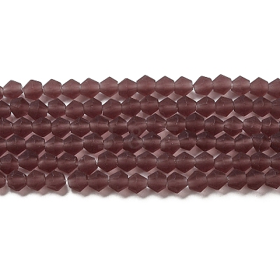 Imitate Austrian Crystal Frosted Glass Beads Strands GLAA-F029-TM4mm-B05-1
