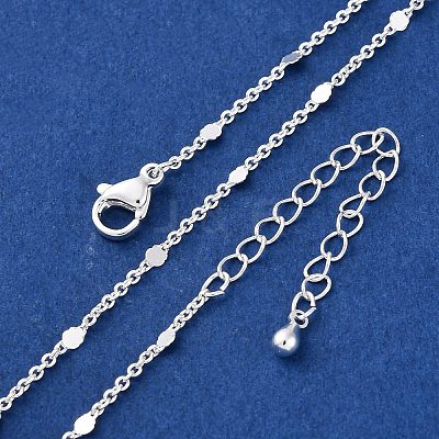 1MM Brass Cable Chain Necklace for Women Men KK-P302-02S-1