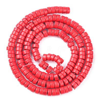 Synthetic Turquoise Beads Strands TURQ-G110-4x2mm-01-1